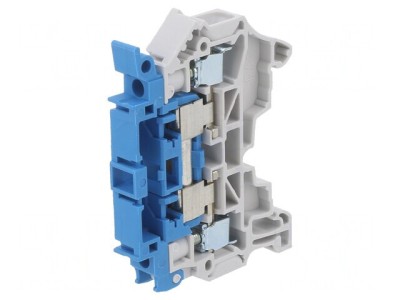 Conector de Șine 0.2-4mm&amp;sup2; 2 Borne Albastru/Gri foto