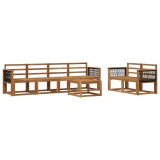 vidaXL Set de canapele de exterior 6 pcs natural Lemn Solid de Acacia 3385010