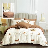 Lenjerie pat dublu,bumbac finet,6 piese,cearceaf normal 220x240cm, cearceaf pilota 200x220cm, 2 fete de perna 50x70, 2 fete de perna 70x70-M500