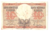 SV * Albania 10 LEK 1940 * ocupatia Italia WWII * XF+