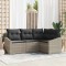 vidaXL Set de canapele pentru grădină 4 pcs Gri deschis Rattan poli 3346702