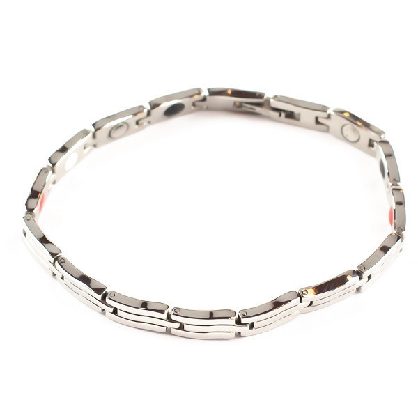 Bratara magnetica din otel inoxidabil, silver, model SY051