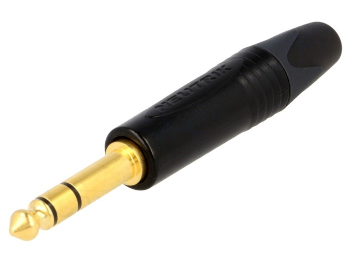 Conector Jack 6,3mm Stereo, aurit