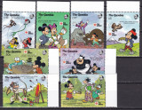 Gambia 1991 Disney PhilaNippon MI 1186-1193 MNH, Nestampilat