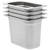 VidaXL Recipiente Gastronorm 4 buc. GN 1/4 200 mm oțel inoxidabil 50904