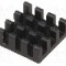 Radiator extrudat, aluminiu, 15mm x 15mm, neagra, FISCHER ELEKTRONIK - ICK BGA 15 X 15 X 6