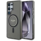 Husa Samsung Galaxy S25 Ultra originala Guess IML Glitter Circle MagSafe, negru, GUHMS25LHFGEREK