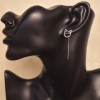 Cercei din argint 925 , model Cat Chain, design minimalist, SaraTremo