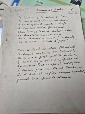 Manuscris poezie - I. U. Soricu foto
