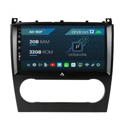 Navigatie Mercedes Benz C-Class W203 (2004-2008), Android 12, P-Octacore 2GB RAM + 32GB ROM, 9 Inch - AD-BGP9002+AD-BGRKIT414 foto