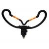 Suport Lanseta Feeder ZFISH V 18cm cu Loc Starleti, Unghi Reglabil, Fanta Lumina Chimica, Ochi Carlig