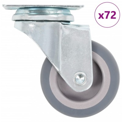 vidaXL Roți pivotante, 72 buc., 50 mm 277904 foto