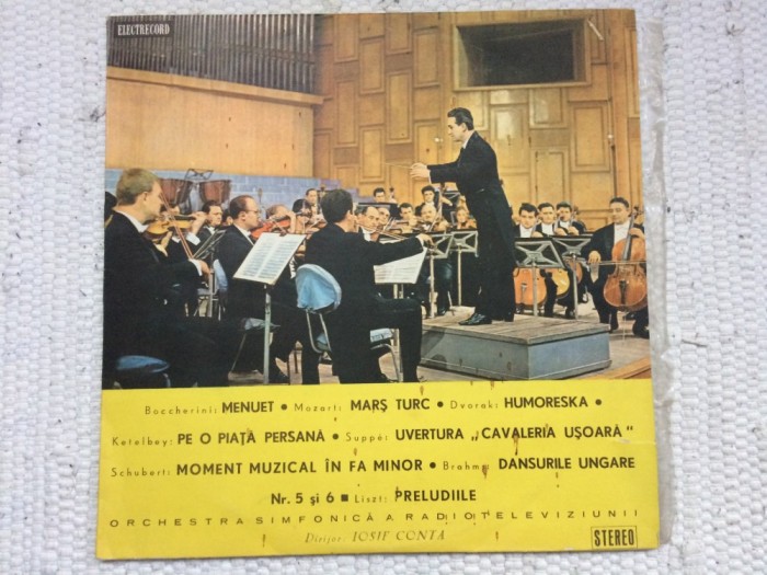orchestra simfonica a radioteleviziunii dirijor iosif conta miniaturi simfonice disc vinyl lp muzica clasica VG+