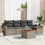 vidaXL Set Canapea de Grădină 6 pcs Gri Mediu