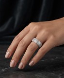 Cumpara ieftin Inel Lat din Argint 925 Pavat Total cu Zirconiu, Model Eternity, 4g