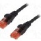 Cablu patch cord, Cat 6, lungime 0.5m, U/UTP, DIGITUS - DK-1612-005/BL