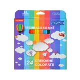 Cumpara ieftin Set 24 creioane color Hexagonale, 7Toys