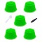 Set 5 Capsule cafea, reutilizabila, reincarcabila, compatibil Dolce Gusto, verde inchis, cu periuta si