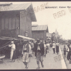 1316 - BUCURESTI, Market, Romania - old postcard, CENSOR - used - 1917