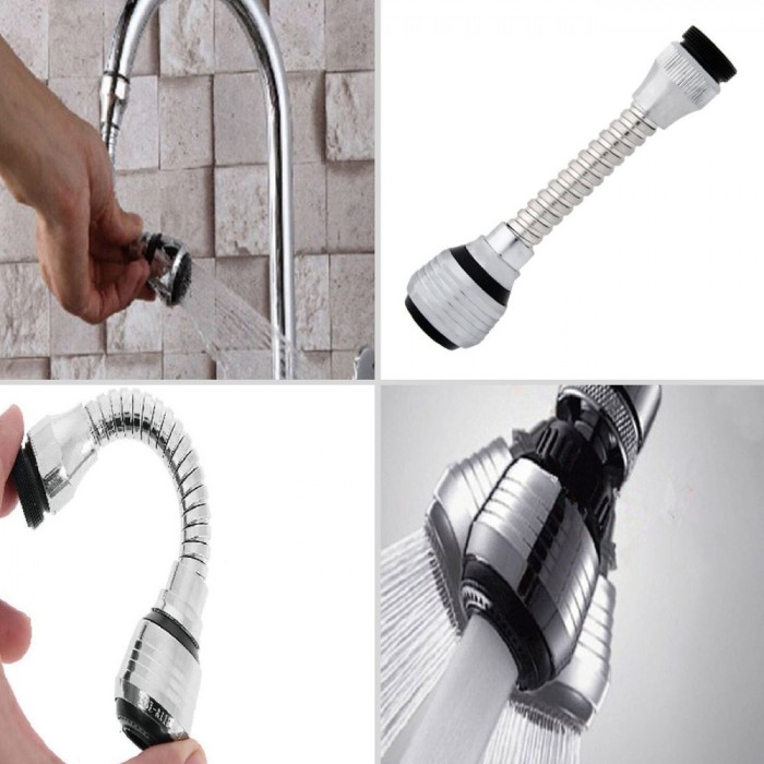 Conector Robinet Extensibil, Metalic, 15cm, Oțel Inoxidabil