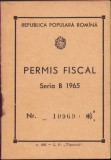 HST A2134 Permis fiscal motocicletă CZ 1965 Rom&acirc;nia