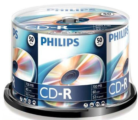 Cd-r 700mb-80min ( 50 Buc. Spindle, 52x) Philips