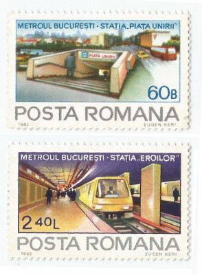 Rom&amp;acirc;nia, LP 1050/1982, Metroul Bucureşti, MNH foto