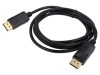 Cablu DisplayPort Savio 1.8m Negru, Conductor 30AWG, Contacte Aurite, Suport Full HD