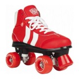 Role PEGAS Rookie Retro V2 RKE-SKA-0366, Marime 42, Rulmenti de Precizie ABEC 7, Rosu/Alb