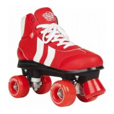 Role PEGAS Rookie Retro V2 RKE-SKA-0366, Marime 42, Rulmenti de Precizie ABEC 7, Rosu/Alb