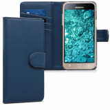 Husa pentru Samsung Galaxy J3 (2016), Piele ecologica, Albastru, 40583.17, Kwmobile