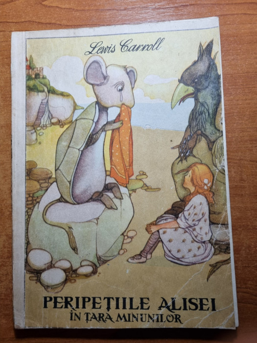 carte pentru copii - peripetiile alisei in tara minunilor - din anul 1965