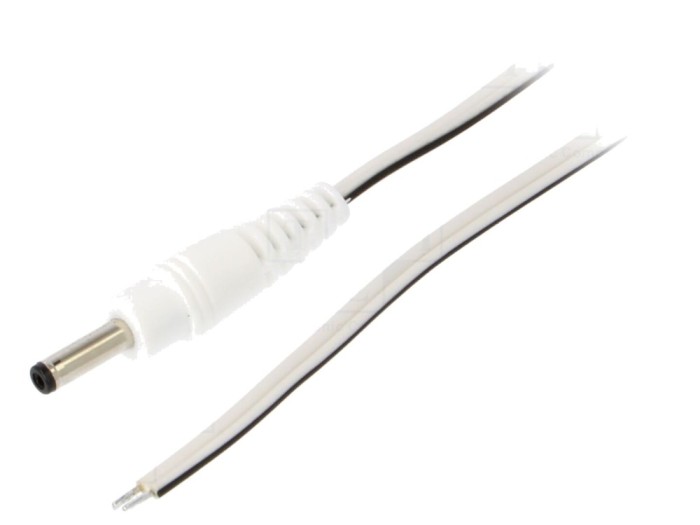Cablu Alimentare DC Alb 0,5m