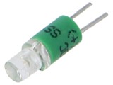 Lampă LED verde 28V EAO seria 19 cu 1 diodă