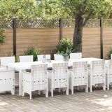 Cumpara ieftin Set de masă pentru grădină cu pernă 13 pcs Alb mare Polyrattan