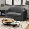 Gossi canapea cu 2 locuri, gri inchis, material textil