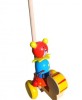 Jucarie de impins din lemn Ursulet 15 cm