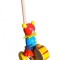 Jucarie de impins din lemn Ursulet 15 cm