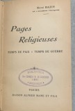 Pages religieusses - Rene Bazin - ex libris Dr. Horatiu Georgescu