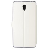 Husa tip carte cu stand alba pentru Lenovo S860 Dual Sim