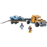 Cumpara ieftin Set de constructie Mega Construx, Hot Wheels Camion trailer si masinuta, 355 piese