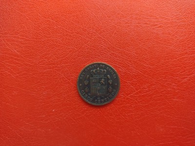 SPANIA - Moneda 5 CENTIMOS 1877 ( bronz ) foto