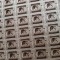 bloc 100 timbre Regele Mihai , valoare nominala 1 leu , fond gri, ,anii 1930