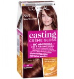 Vopsea de par semi-permanenta fara amoniac Casting Creme Gloss 554 Ciocolata cu Chili, 180ml, L&#039;Oreal Paris
