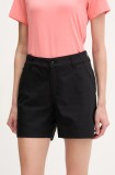 Columbia pantaloni scurți outdoor Leslie Falls culoarea negru, uni, medium waist, 2126061