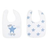 Set Bavete Textile Albe cu Model Stele Ciel pentru Nou-nascut, CMCLASS