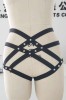 Chilot Ham Benzi Elastice Negru cu Nituri Argintii Sexy TOY237-1 Universal S-L