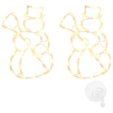 Cumpara ieftin Lumini Craciun Silueta de om zapada 2 buc 35 LED-uri alb cald