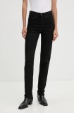 Levi&#039;s jeansi 724 HIGH RISE STRAIGHT femei, culoarea negru, 18883