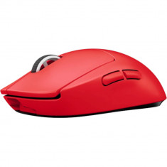 Mouse gaming wireless Logitech Pro X Superlight, 25600 dpi, Senzor LightSpeed Hero, Rosu